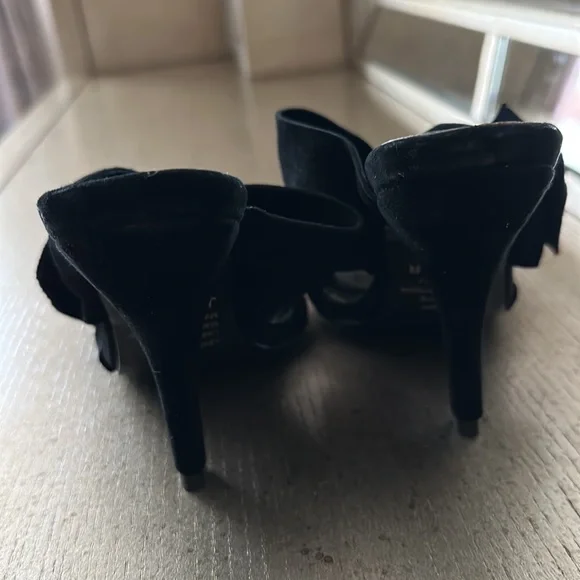 🛍️SALE🛍️ JAGGAR LEATHER DOUBLE BOW OPEN TOE SLIDE SANDALS - Picture 5 of 6